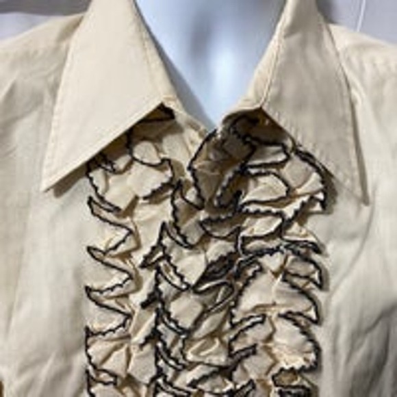 Vtg 70's After Six Baby Green and Tan RUFFLED Tuxedo Prom Bundle =2 total - Picture 10 of 12